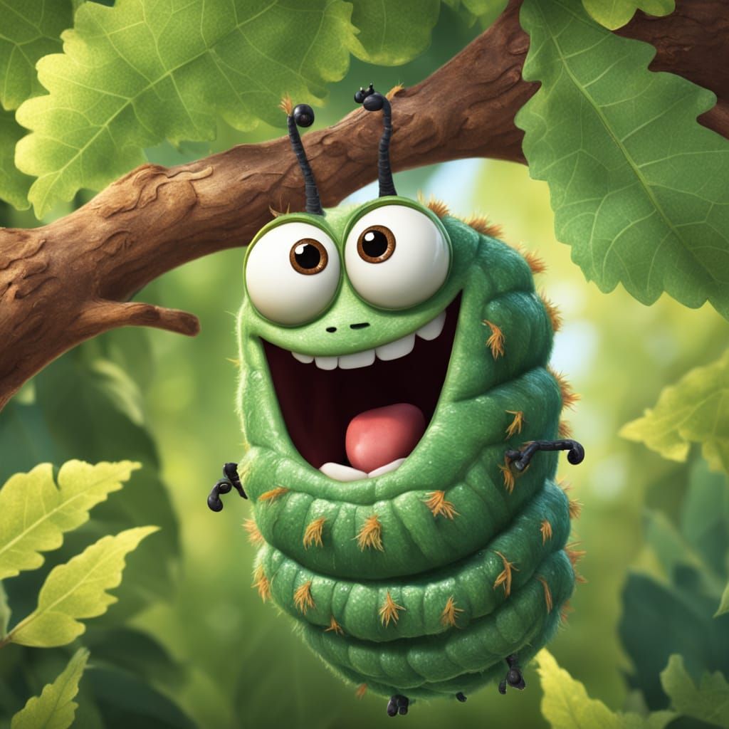 An OVER-excited caterpillar 😂  by @TravellerUK