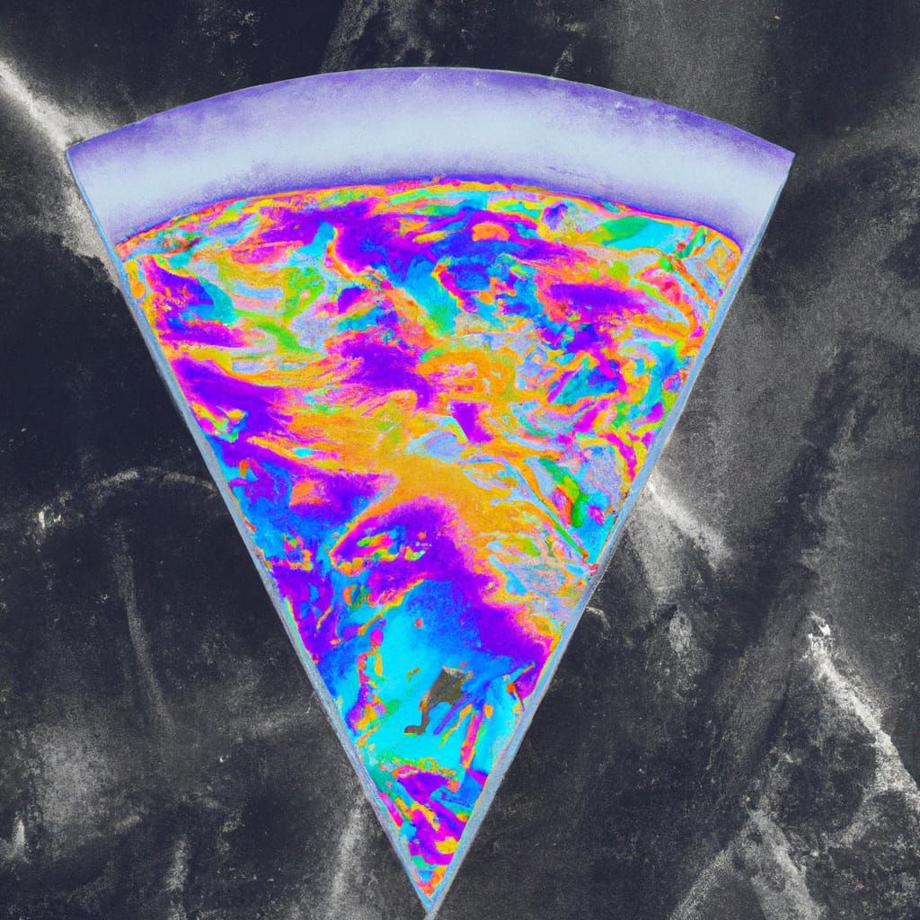 Crystal pizza 🍕 glass pizza slice 🍕 low opacity, white col...
