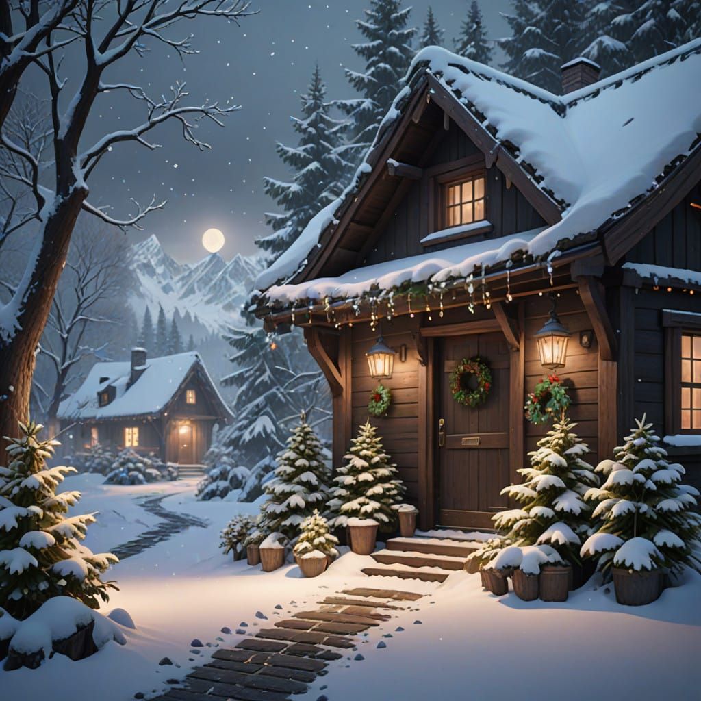 Ethereal Winter Wonderland in 8K Hyper-Realism