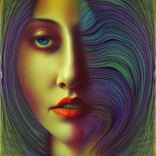 Alice in the Looking Glass AI Generated Artwork NightCafe Creator