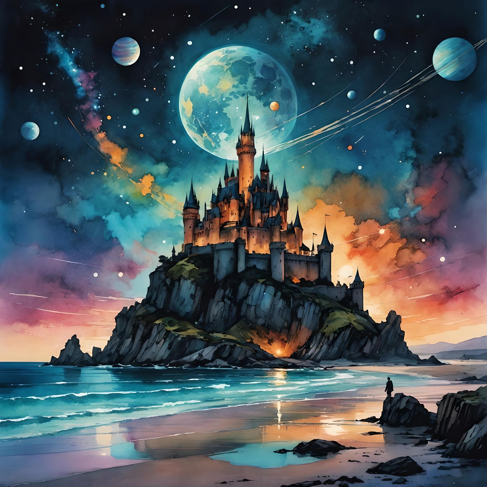 Mystical castle  by @Laevos