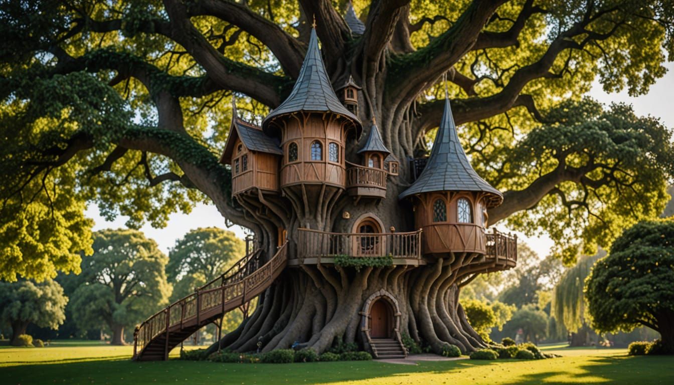 treehouse in the old oak