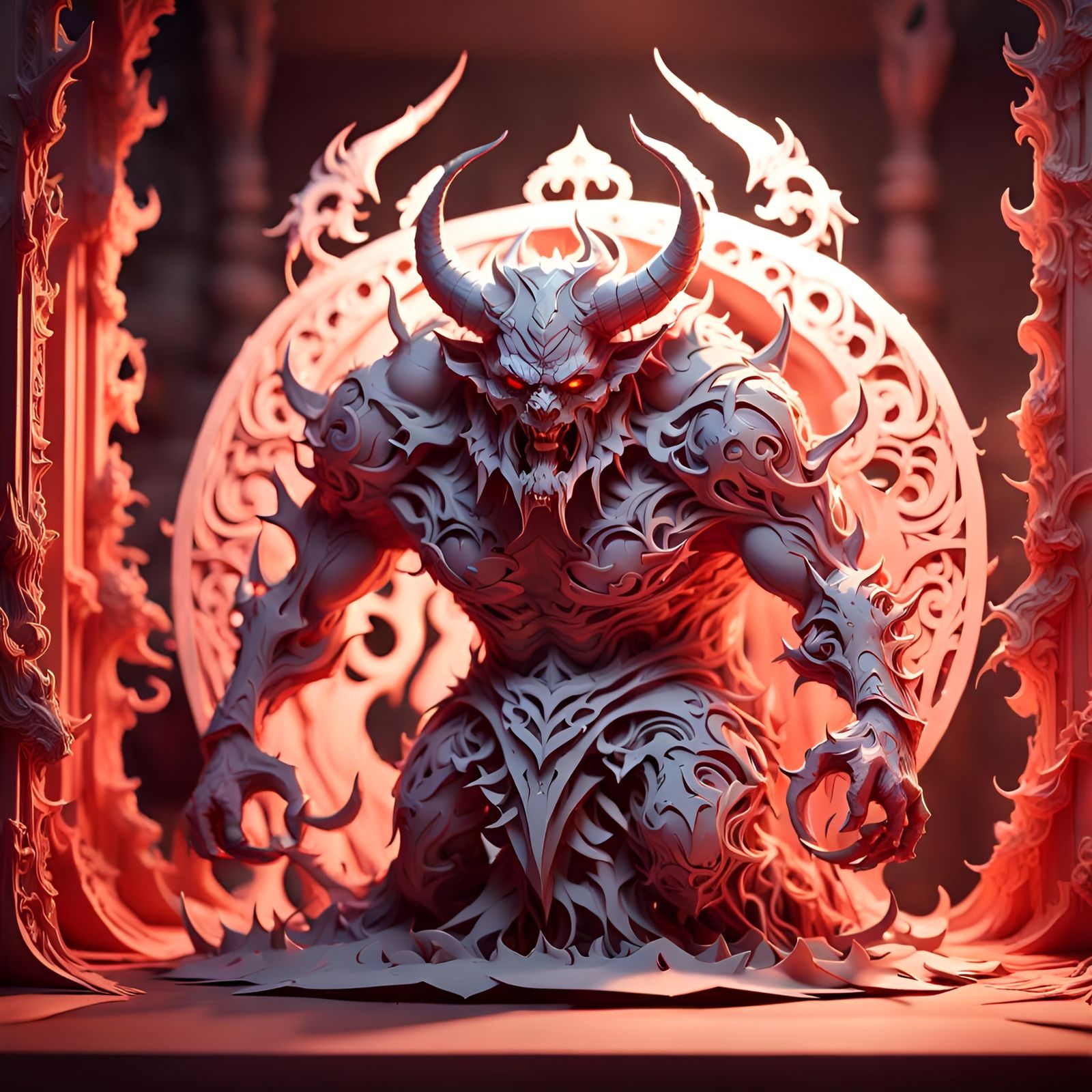 Kirigami demon   by @Koffee