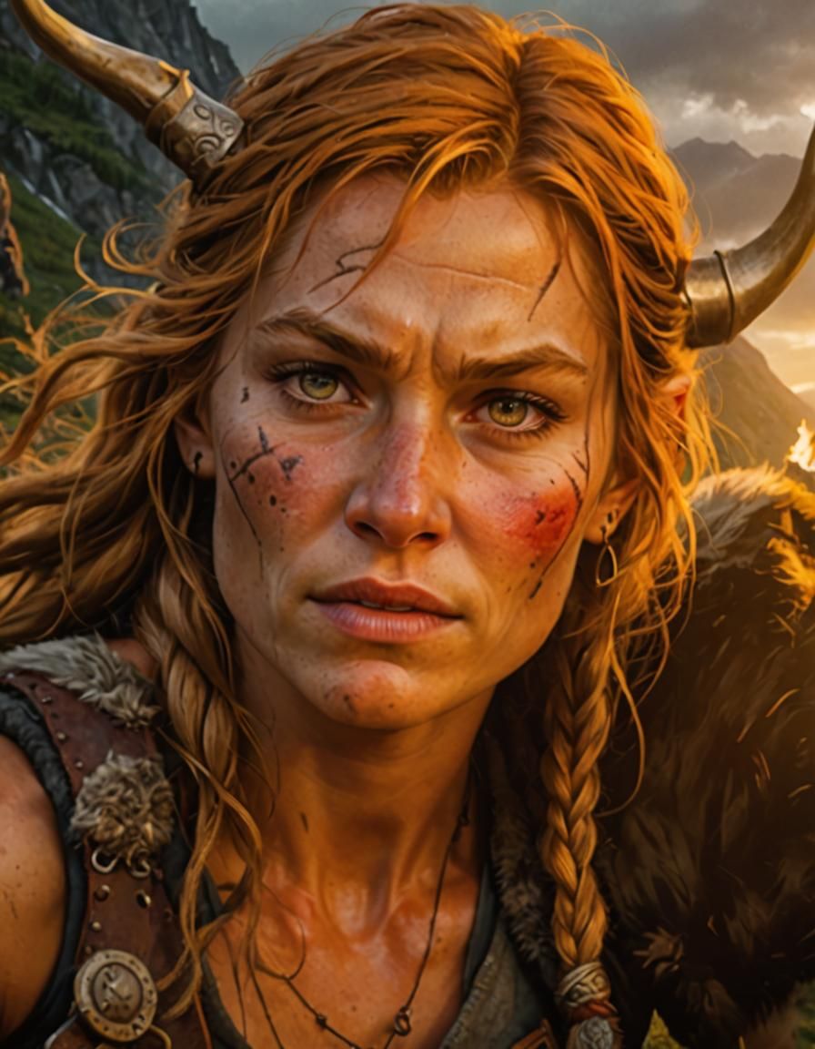 Female Viking Secluded Routine Strong " Half Creature" Survi...