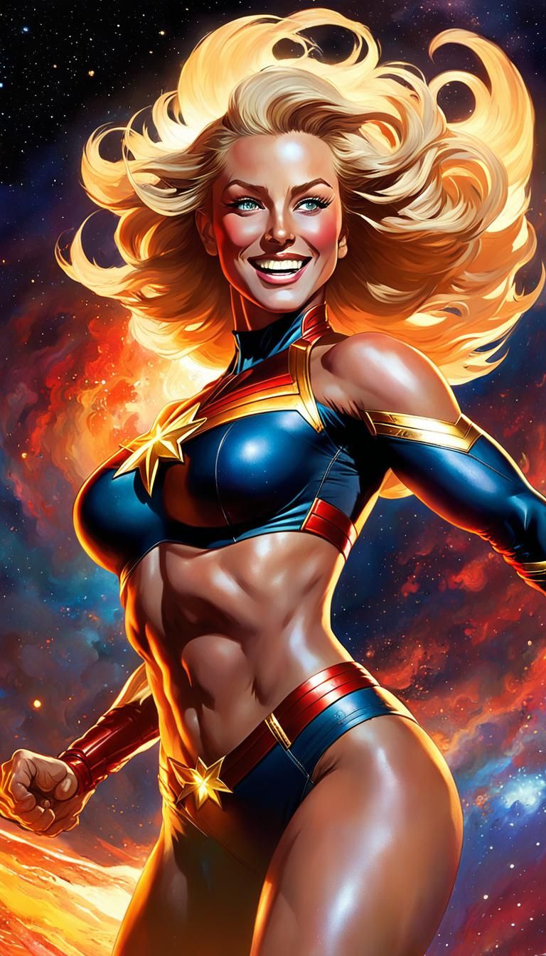 Captain Marvel in Space  by @Guille