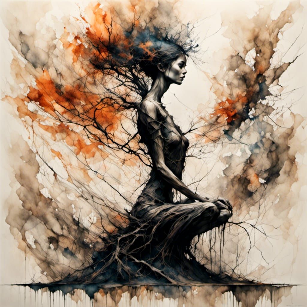 tree god::burning down the trees with fire <lora:Dark:1.0> <...