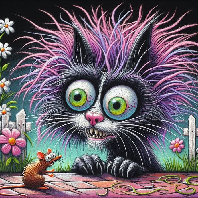 Scaredy-cat, Yikes! you scared me 😹