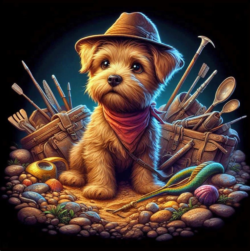 equipped for digging