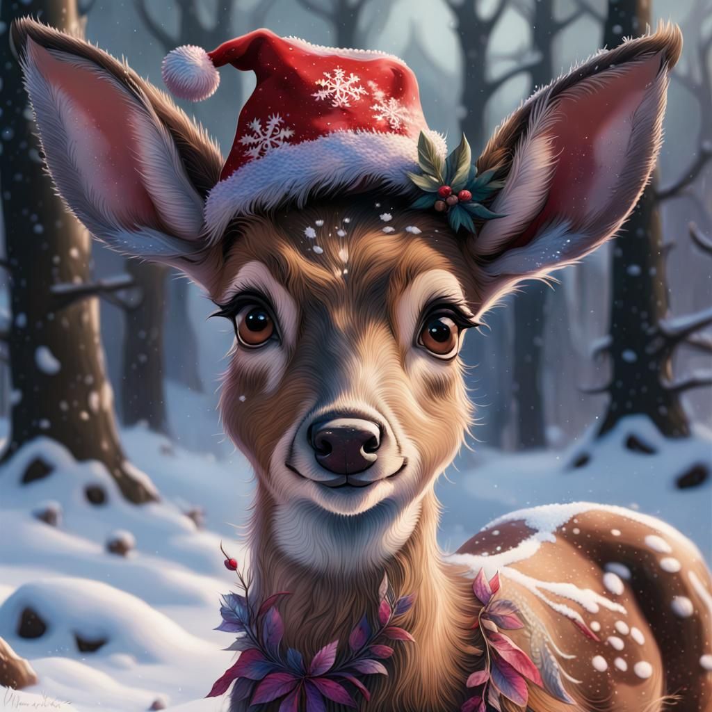 Snowy Animal Portraits - 5 - AI Generated Artwork - NightCafe Creator