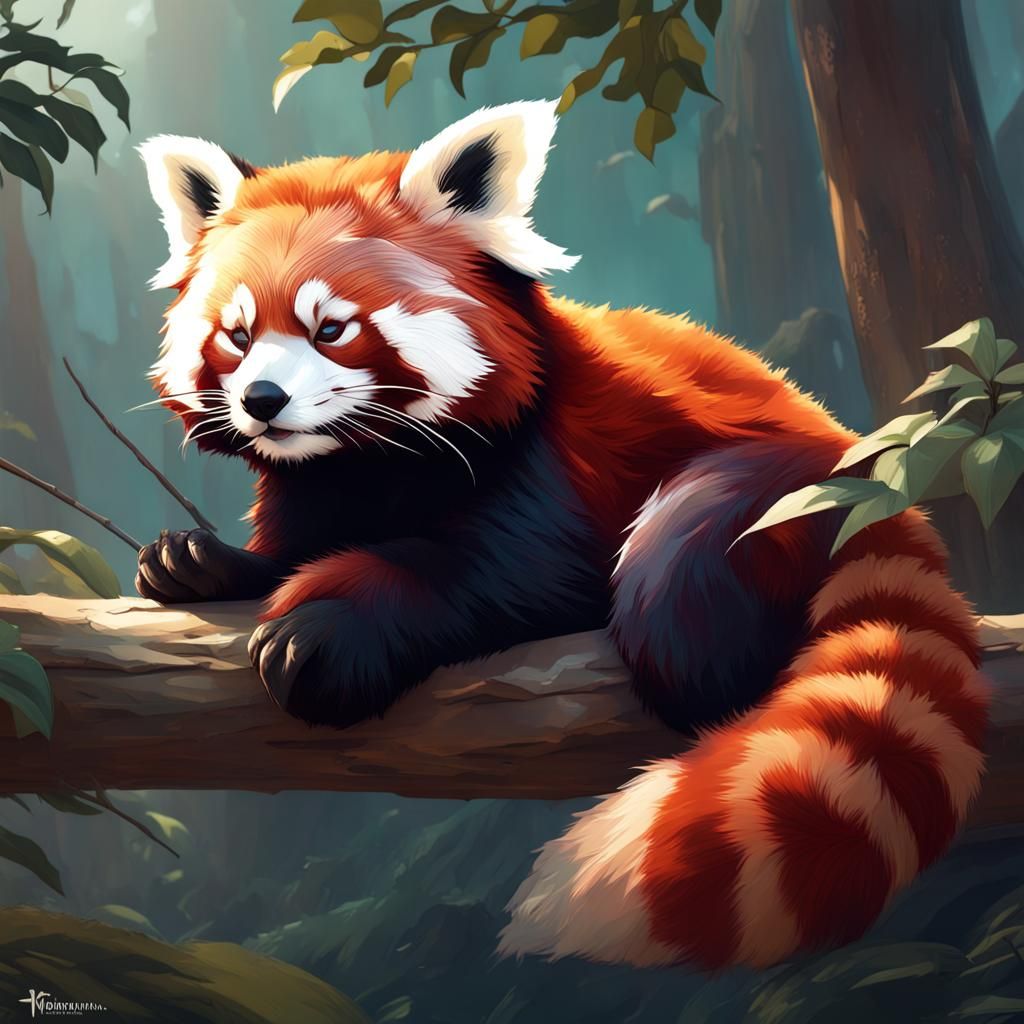 red panda! - AI Generated Artwork - NightCafe Creator