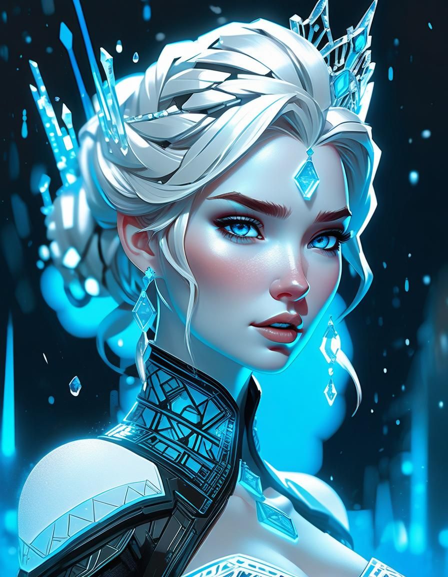 Futuristic Elsa - AI Generated Artwork - NightCafe Creator