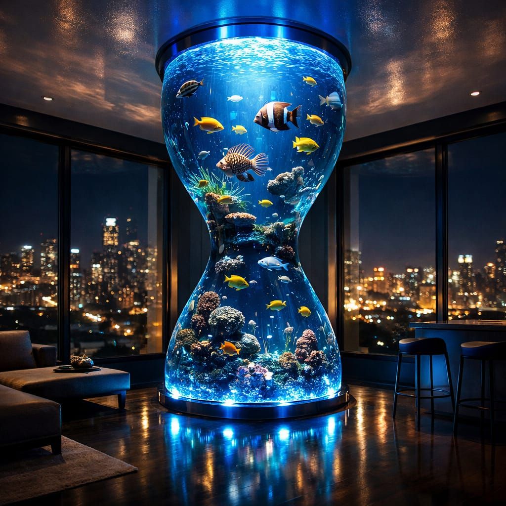 Egg timer fishtank