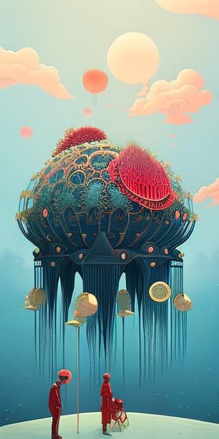 Jellyfish Eating Strawberry