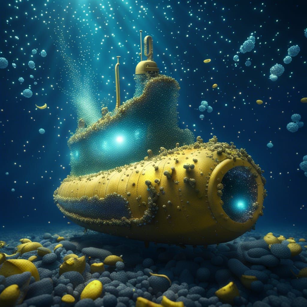 Underwater Submarine made up of Banana - AI Generated Artwork ...