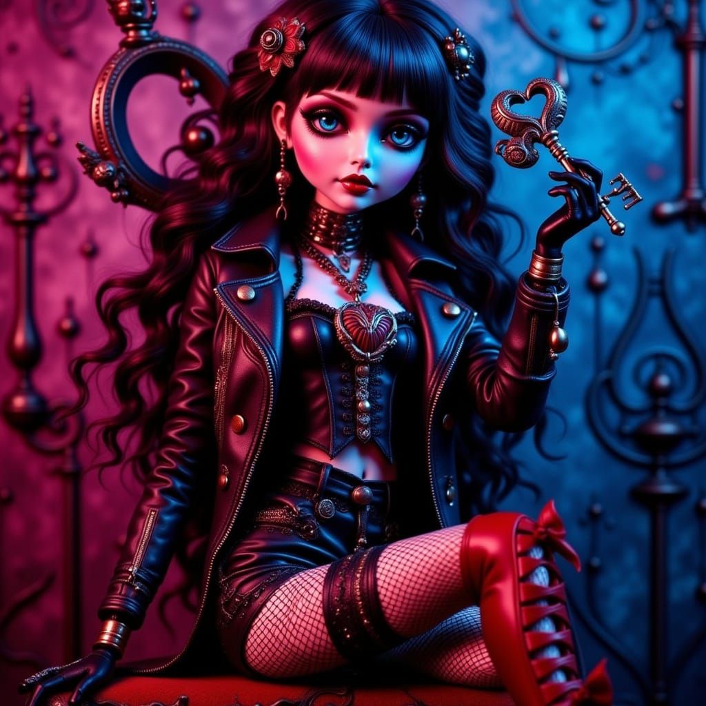 Bratz Doll in Punk Fashion Photoshoot