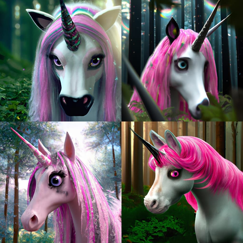 Emo unicorn AI Generated Artwork NightCafe Creator