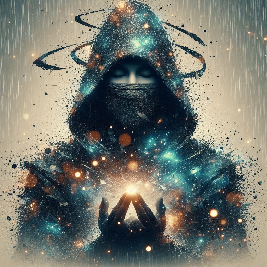 double exposure beautiful fantasy DALL-E 3 portrait landscap...