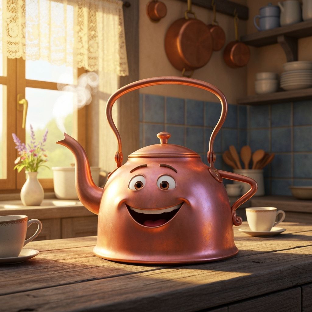 Joyful morning cuppa