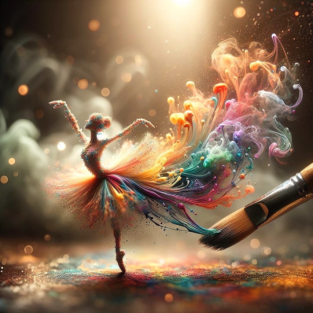 Paintbrush Ballerina  by @Crimson