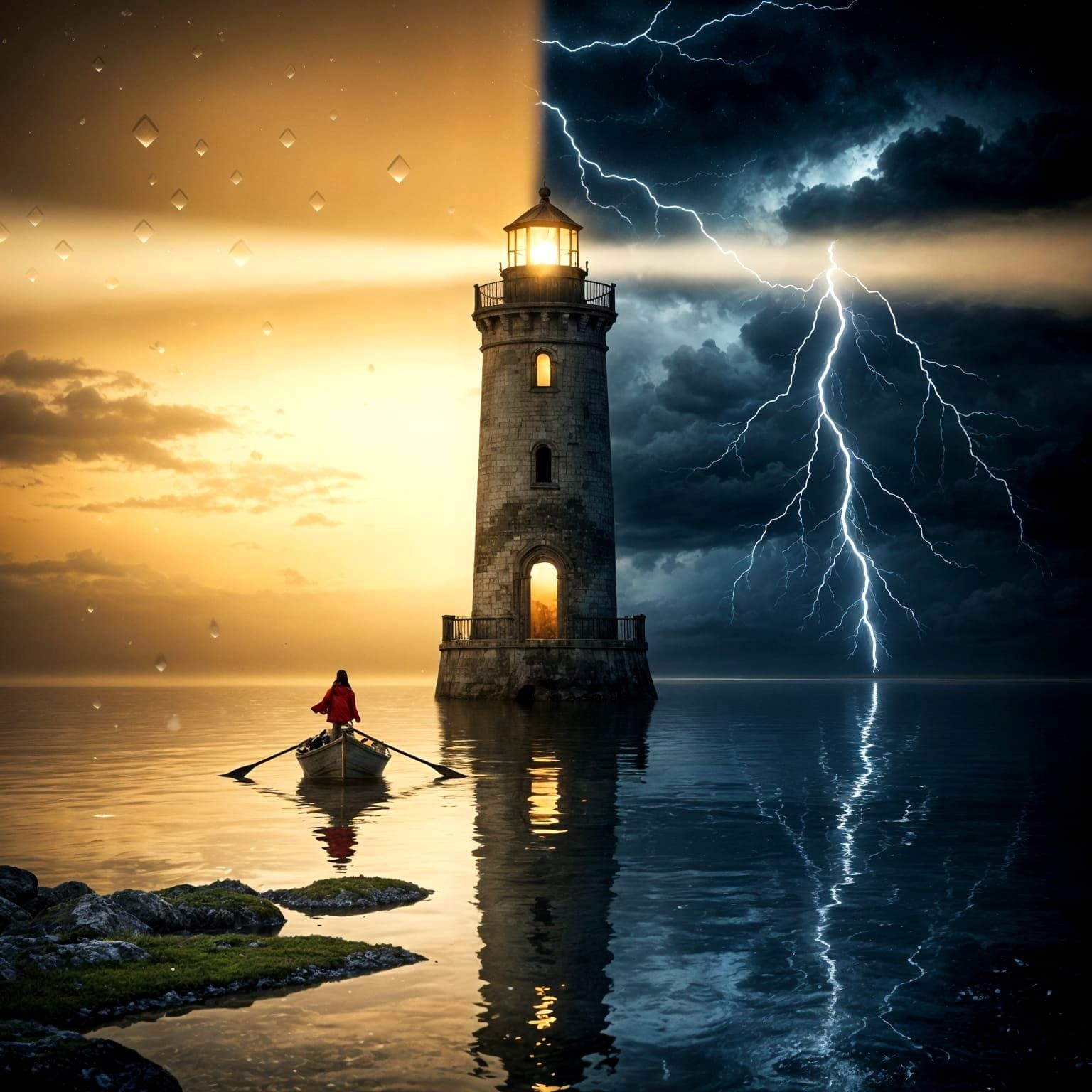 The Lighthouse At The Edge Of Darkness  by @Joe
