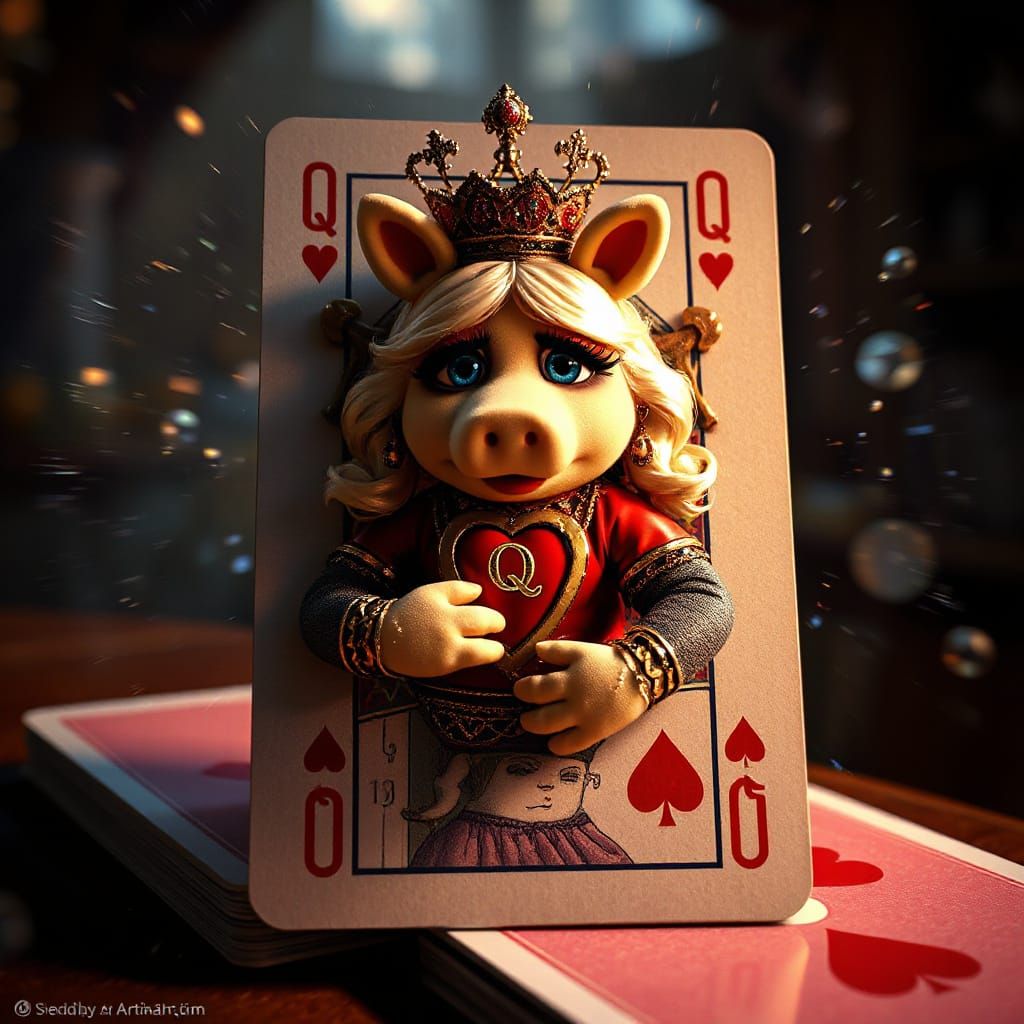  Miss Piggy playing card   by @Michael Hendrickson