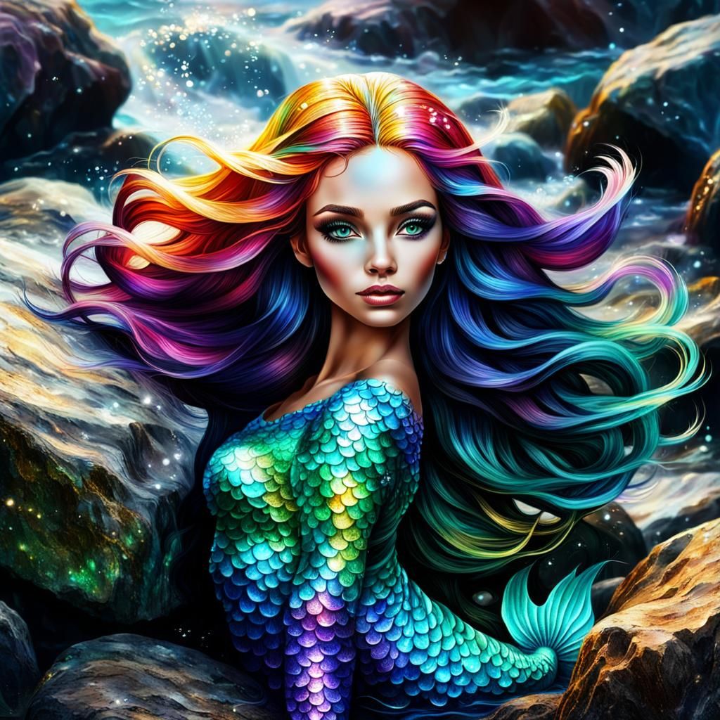 Shimmering Mermaid - AI Generated Artwork - NightCafe Creator