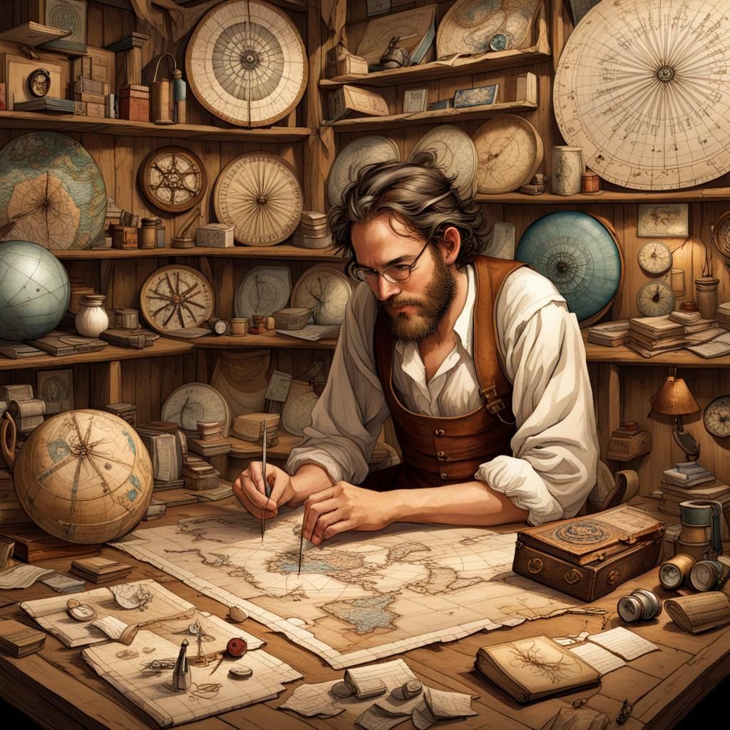 Cartographer's workshop  by @Meles meles