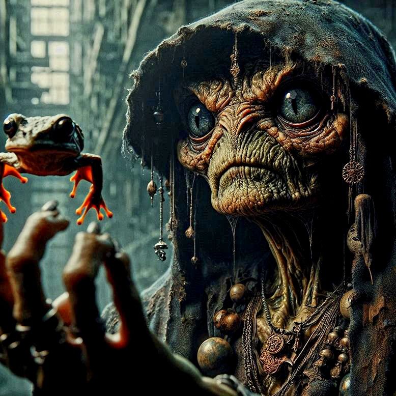 Frog mage dark fantasy