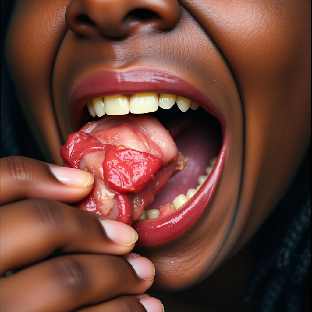 Brown Woman Red Meat