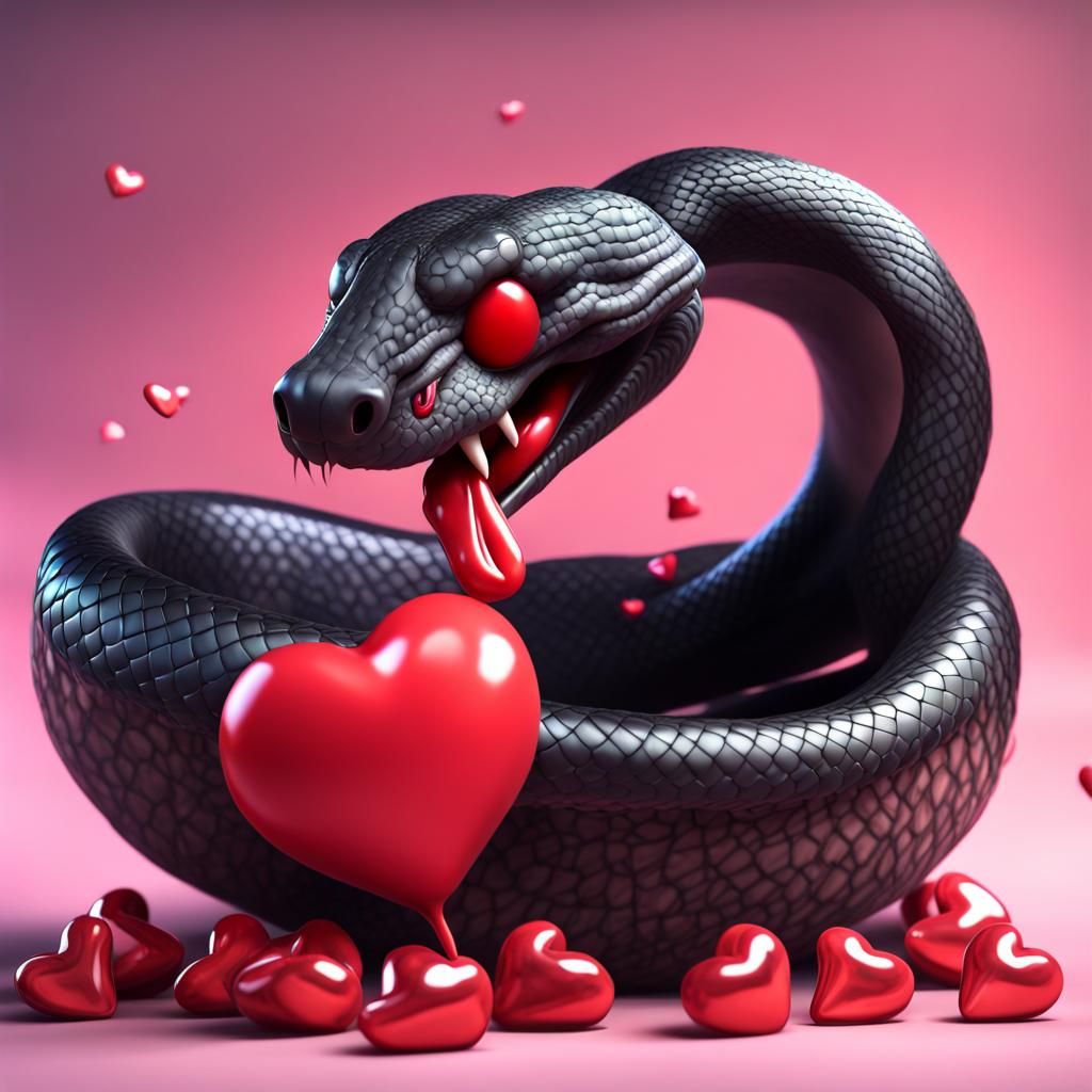 Snake Love AI Generated Artwork NightCafe Creator