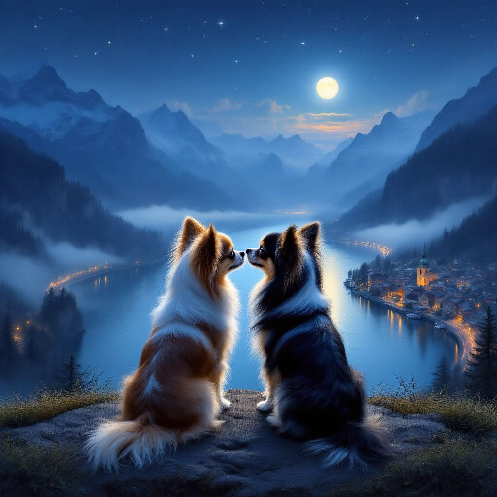 2 long haired chihuahuas stargazing  #2