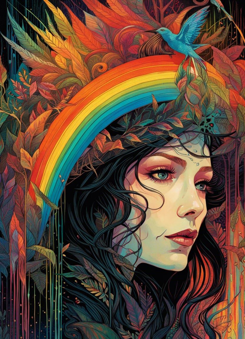 Rainbow tiara