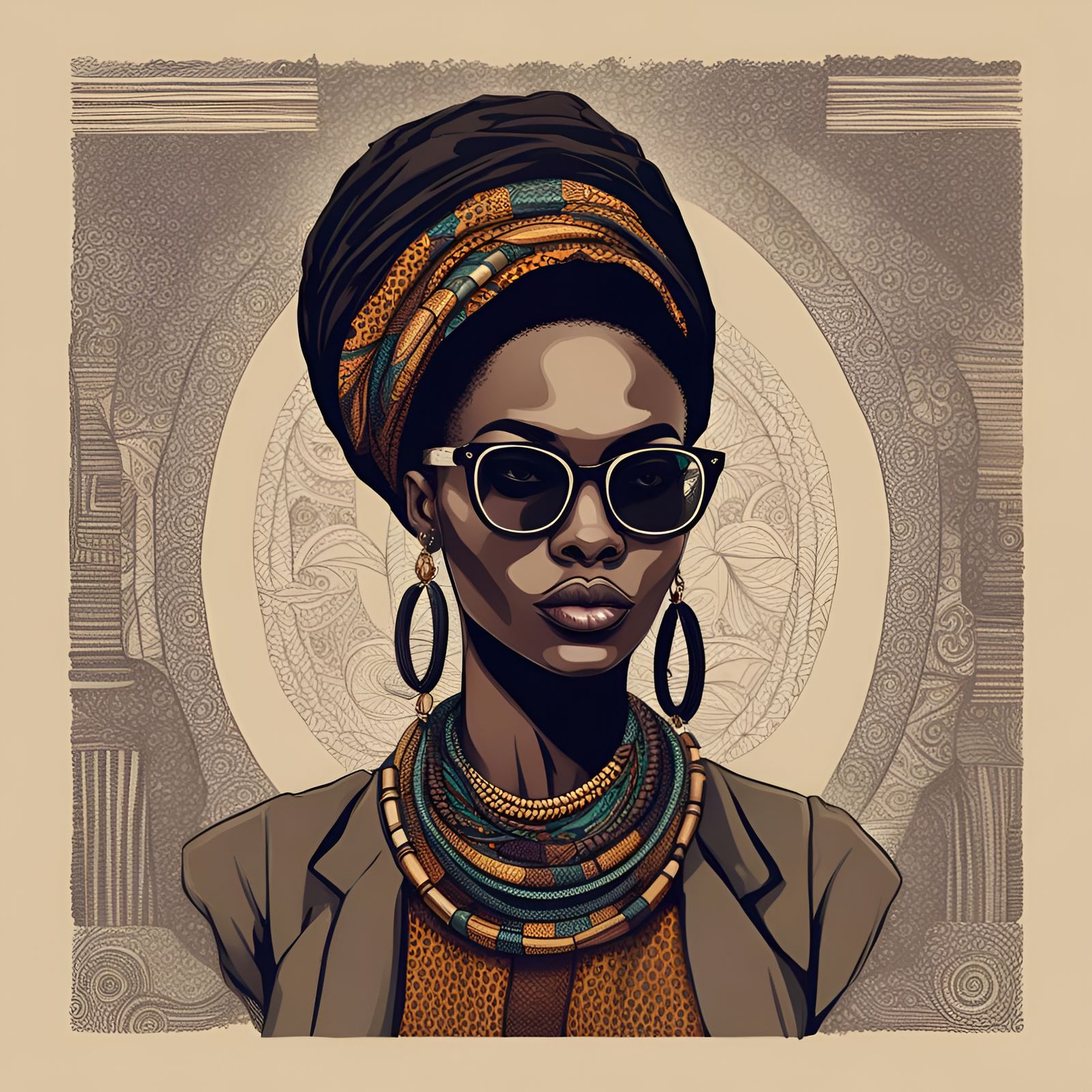 hipster in african female - AI Generated Artwork - NightCafe Creator
