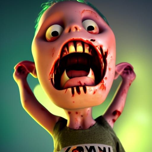 screaming zombie
