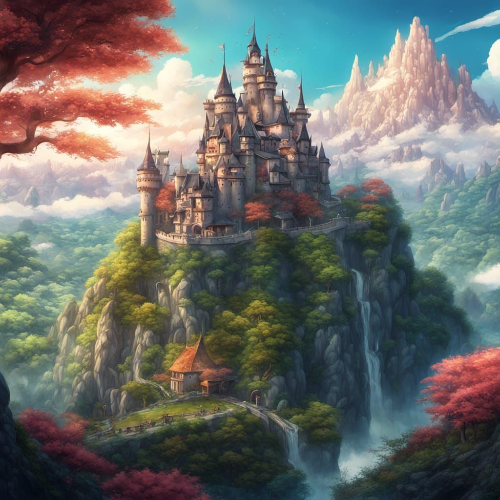 Fairytale castle - AI Generated Artwork - NightCafe Creator