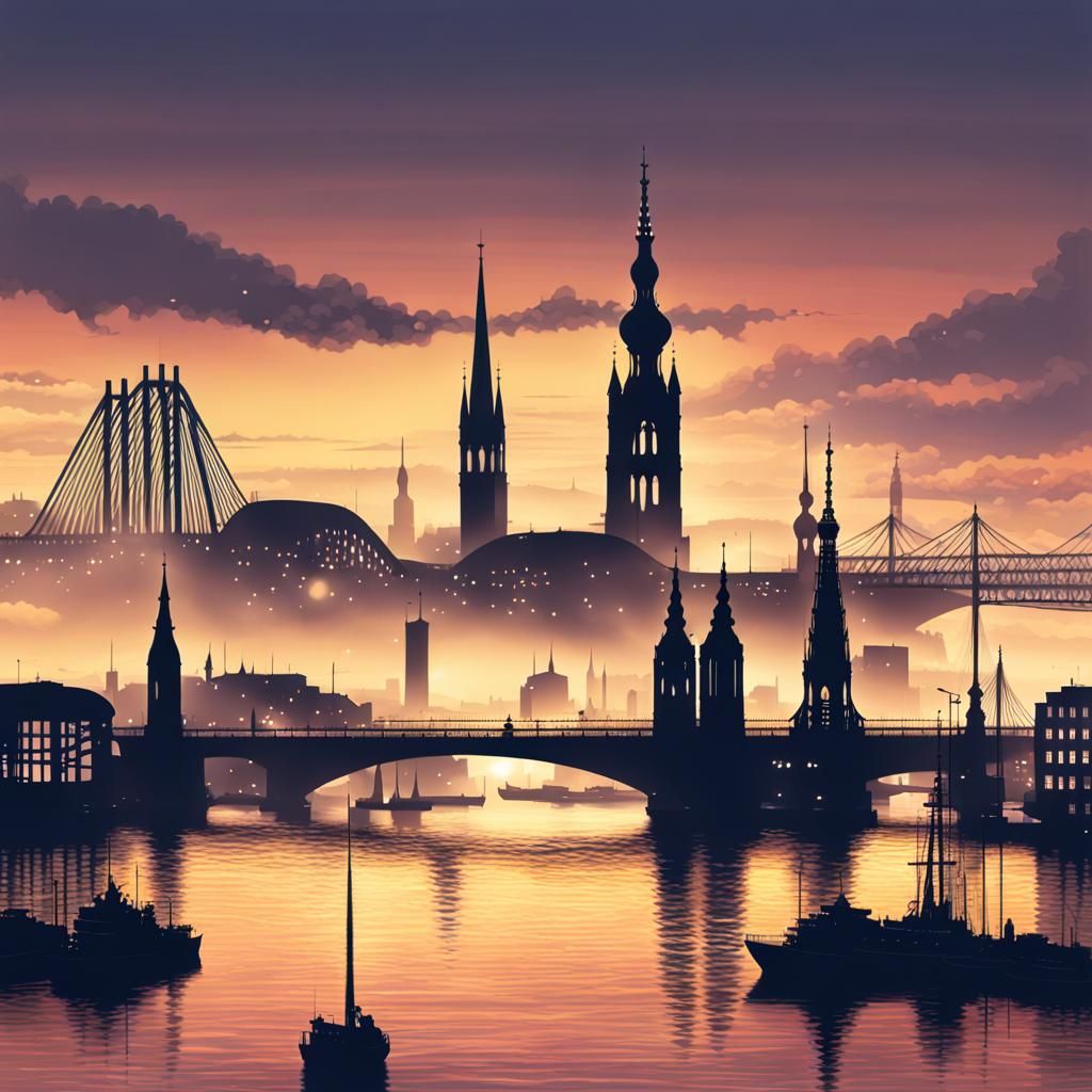 Hamburg skyline   by @Somei