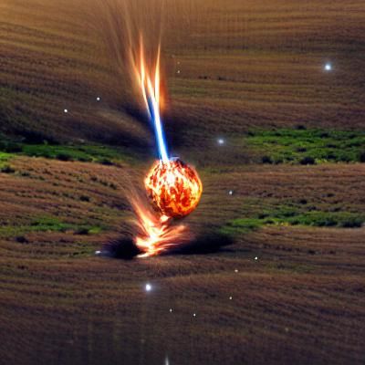 Dwarf star crashing into the Earth