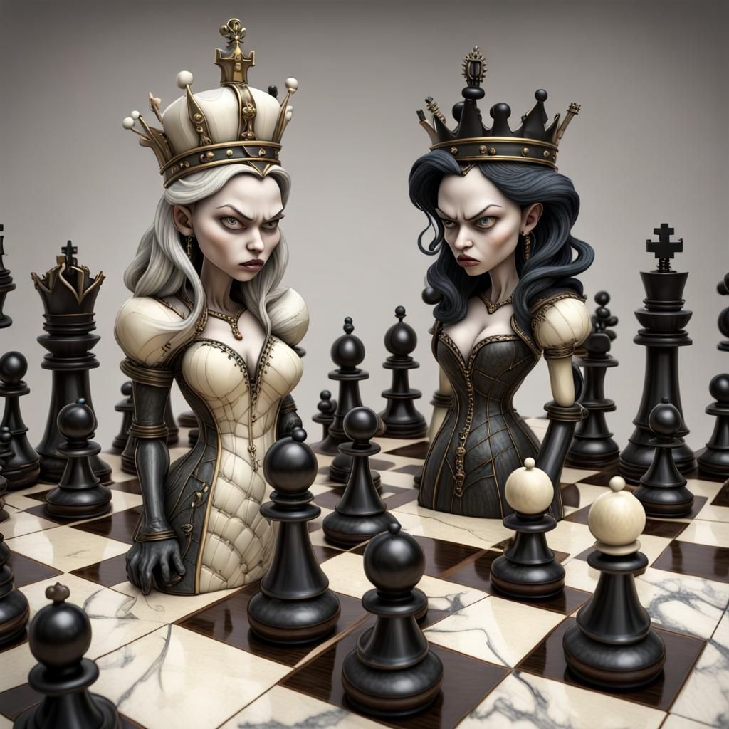 Mean Girl Chess Set  by @mightyminimoose