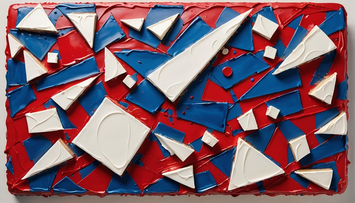 RED White And Blue design  by @INTERCEDENCE