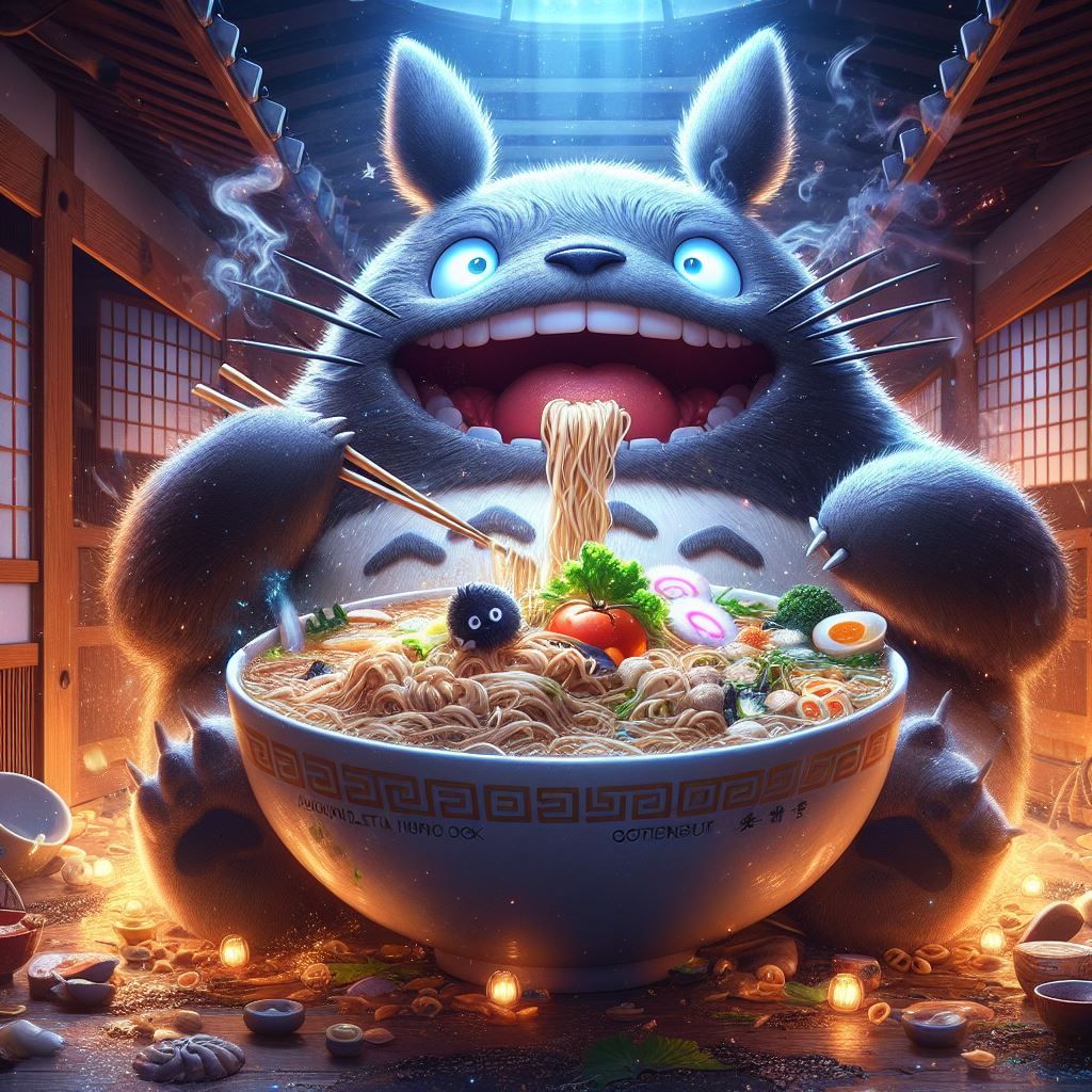 Ramen Tatsuya master! Totoro 1- nom nom