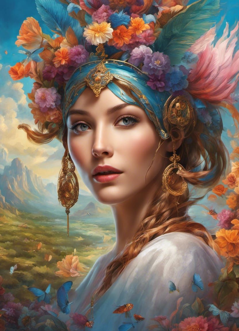 Intricate Mindscape Portrait in the Style of Artgerm