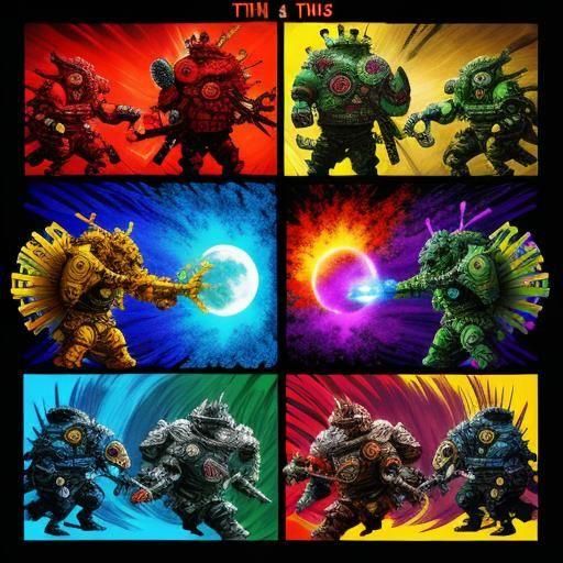 Clash of the Titans, colorful, vibrant, dynamic, high definition, high resolution 