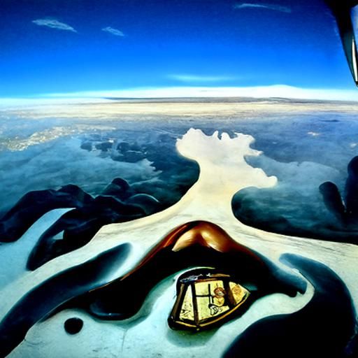 Looking down on the world from a plane