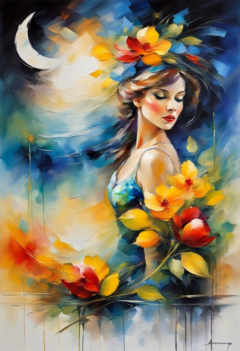 painted on a textured  background :: inspired by artist styl...