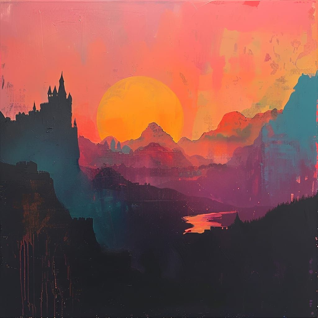 Sunset Over the Castle