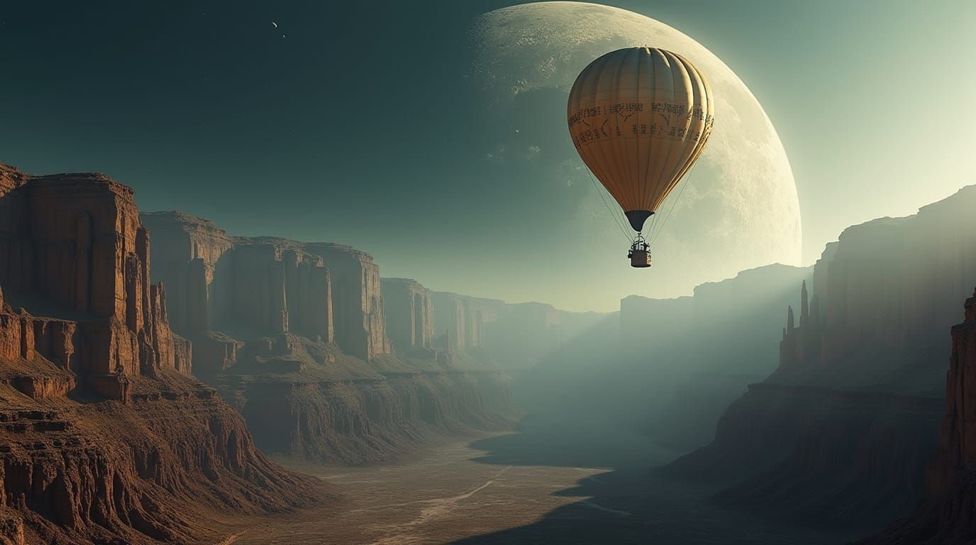 Moon and balloon
