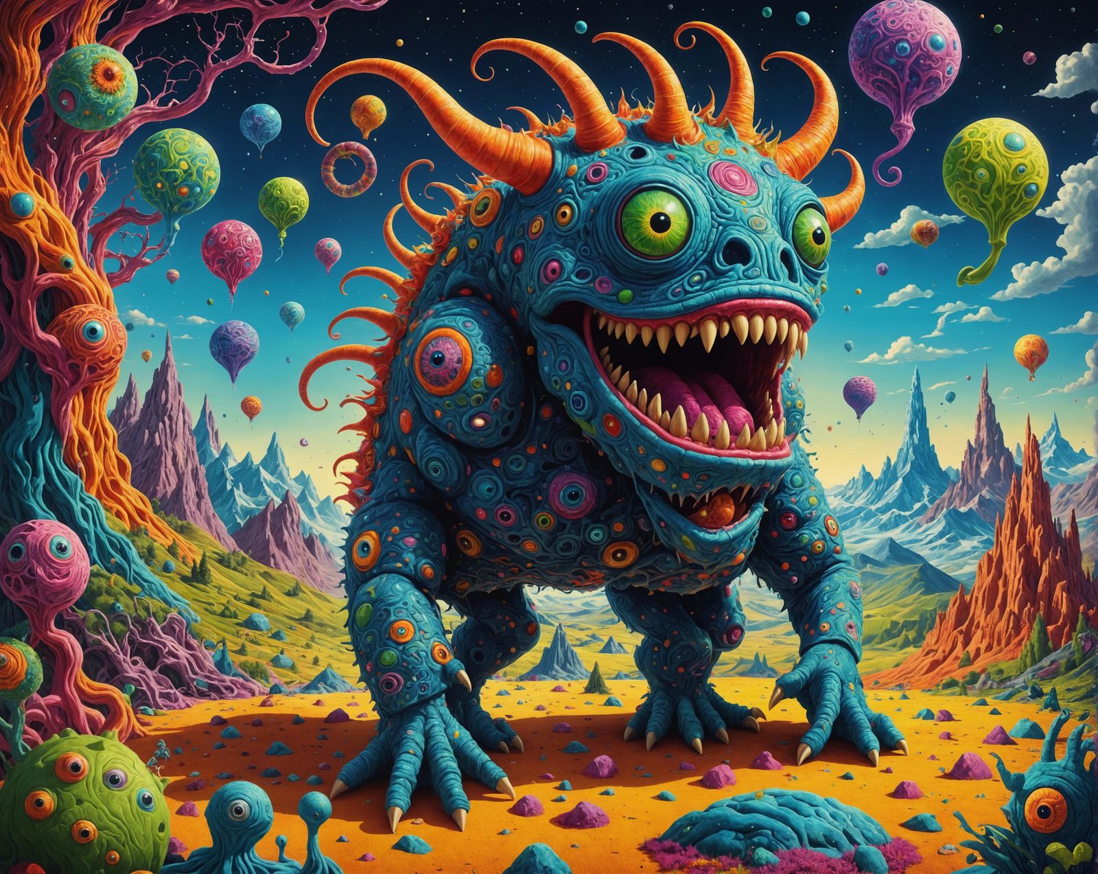 An LSD monster, taking over a surreal world inside a human m...
