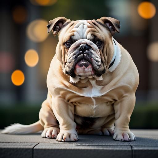 Elegant Bulldog Composition ,

[

evokes a sense of elegance...