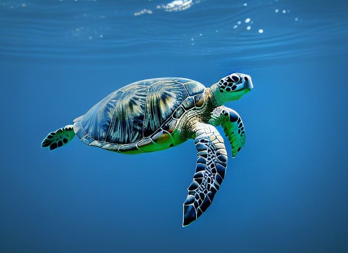 Happy sea turtle - AI Generated Artwork - NightCafe Creator