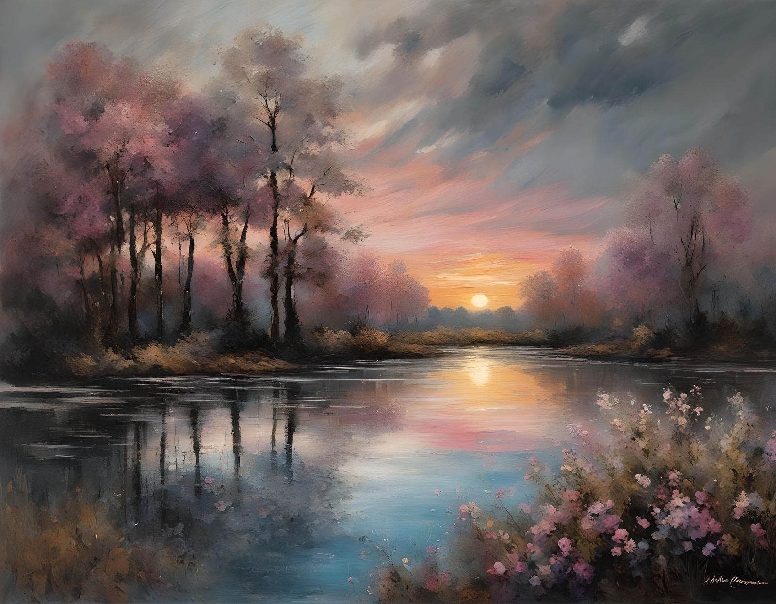 Lake sunset